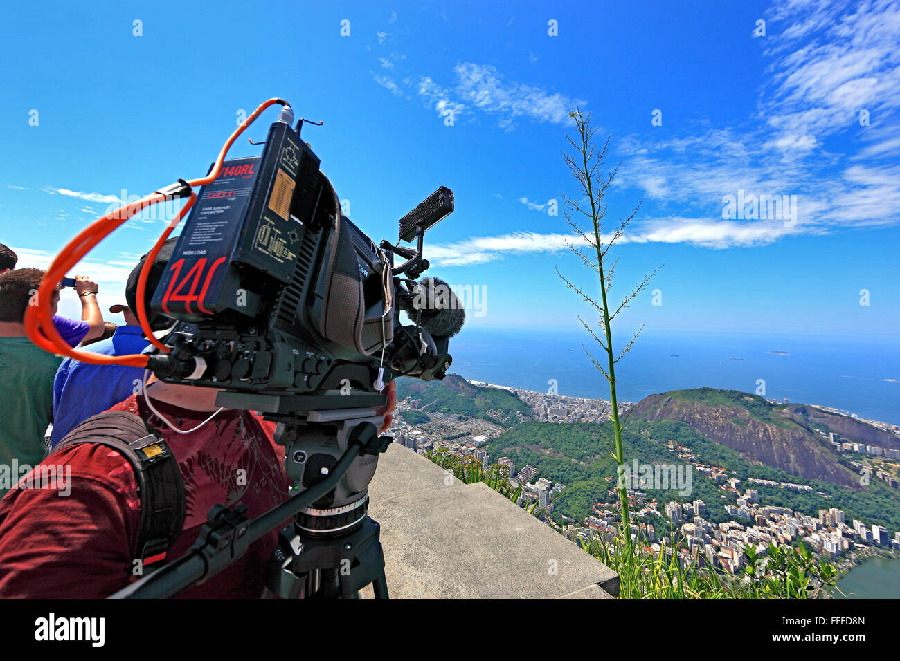 View from Corcovado in Rio de Janeiro, Brazil Stock Photo