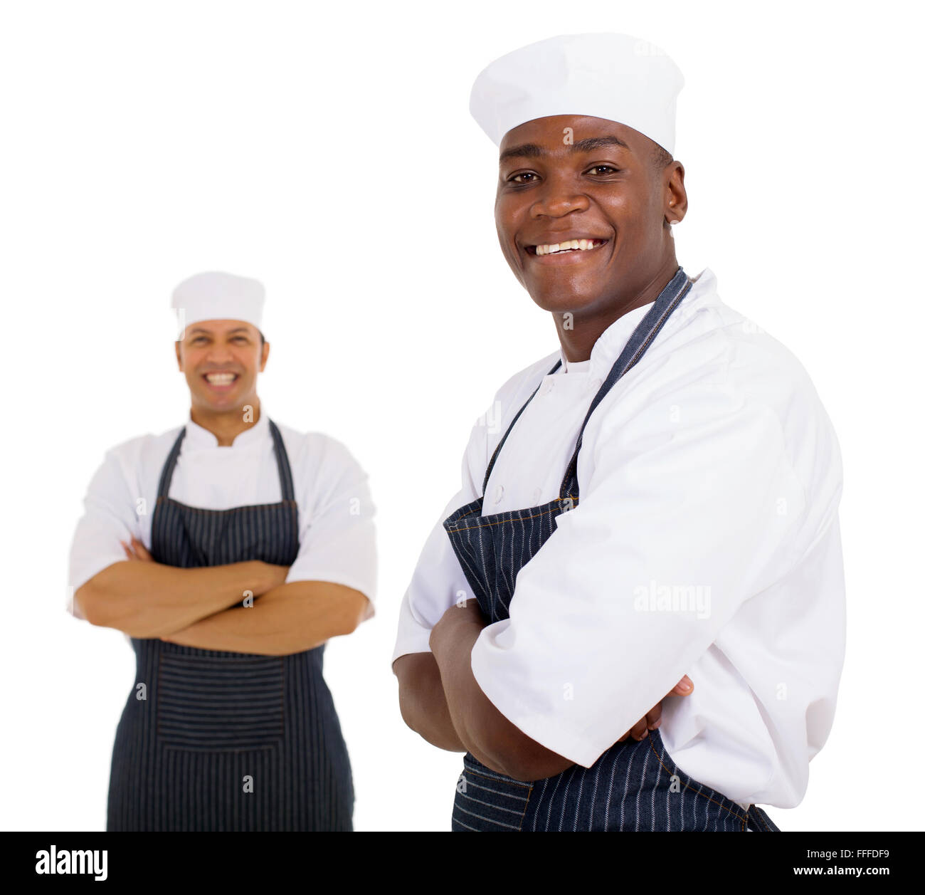 Handsome african man apron arms hi-res stock photography and images - Alamy