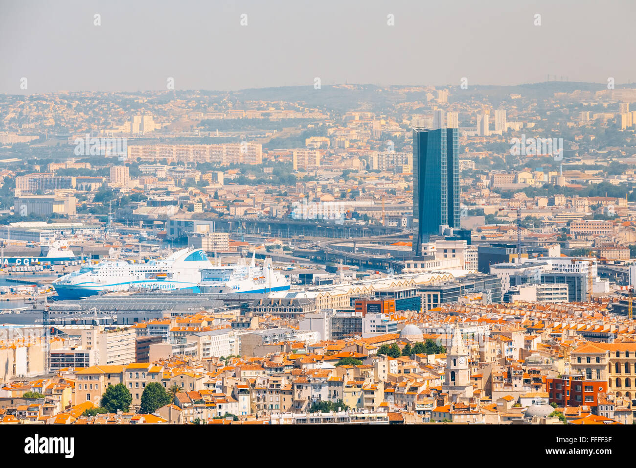 Marseille, France  - June 30, 2015: Urban view, cityscape of Marseille, France. Stock Photo