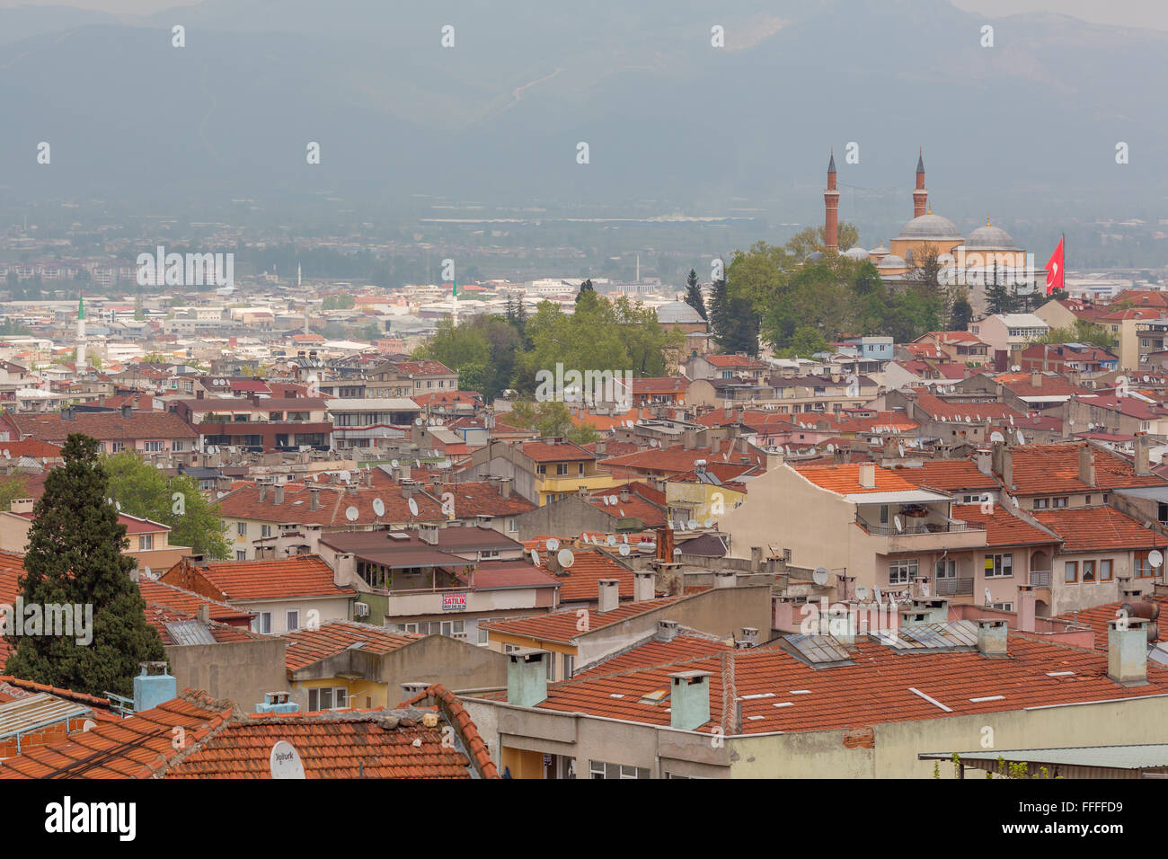 Cityscape of Bursa, Bursa Province, Turkey Stock Photo