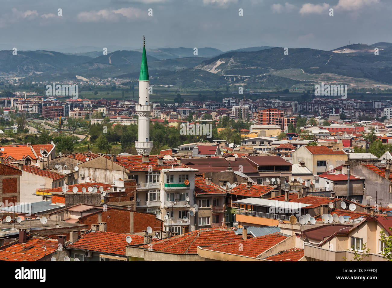 Cityscape of Bursa, Bursa Province, Turkey Stock Photo