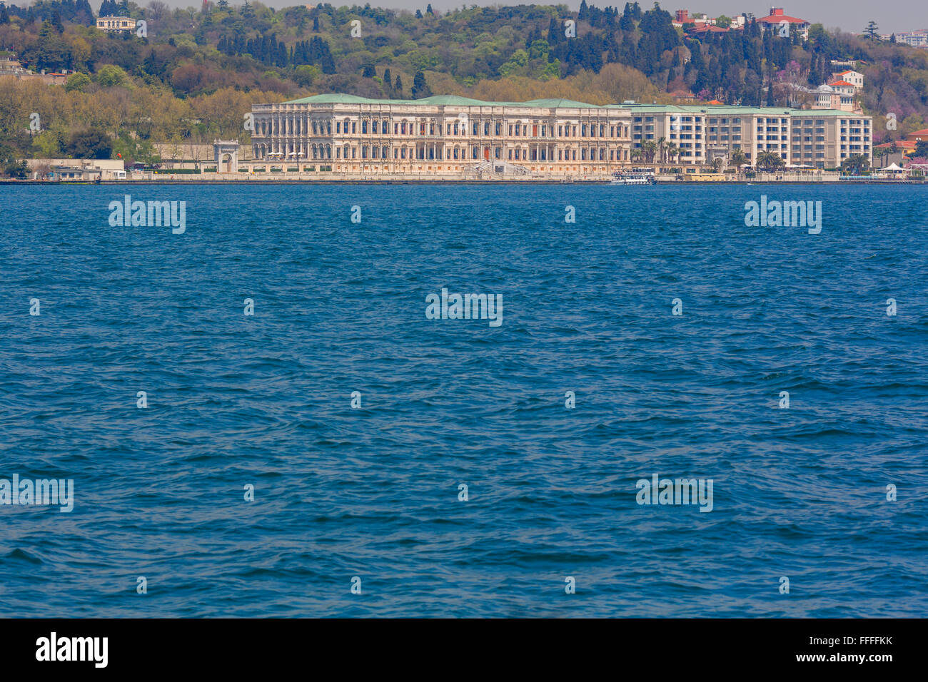 Cityscape of Istanbul, Turkey from Bosphorus Stock Photo