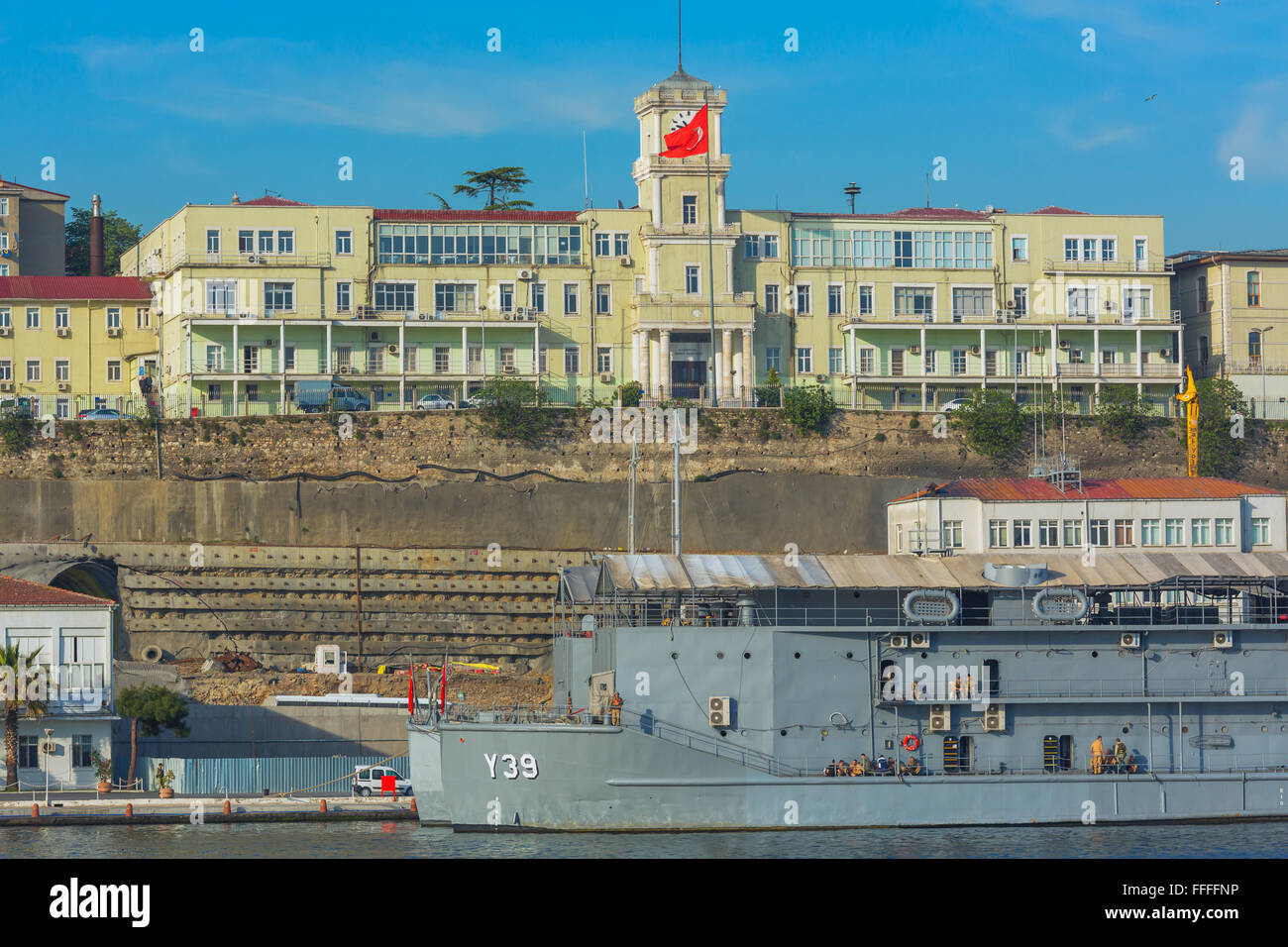 Navy hospital, Bosphorus, Istanbul, Turkey Stock Photo