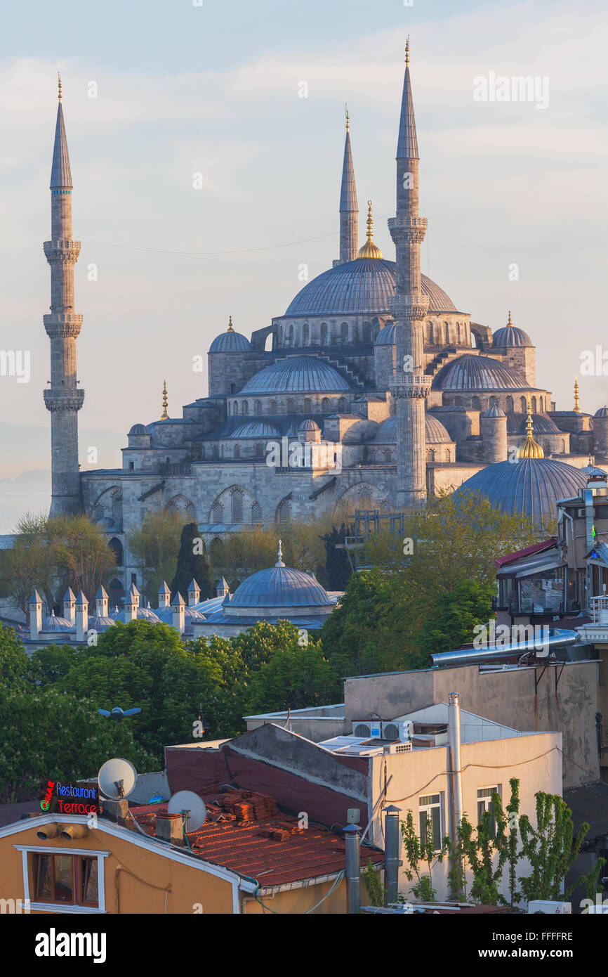 The Blue Mosque (Sultan Ahmet Camii), Sultanahmet, cityscape of Istanbul, Turkey Stock Photo