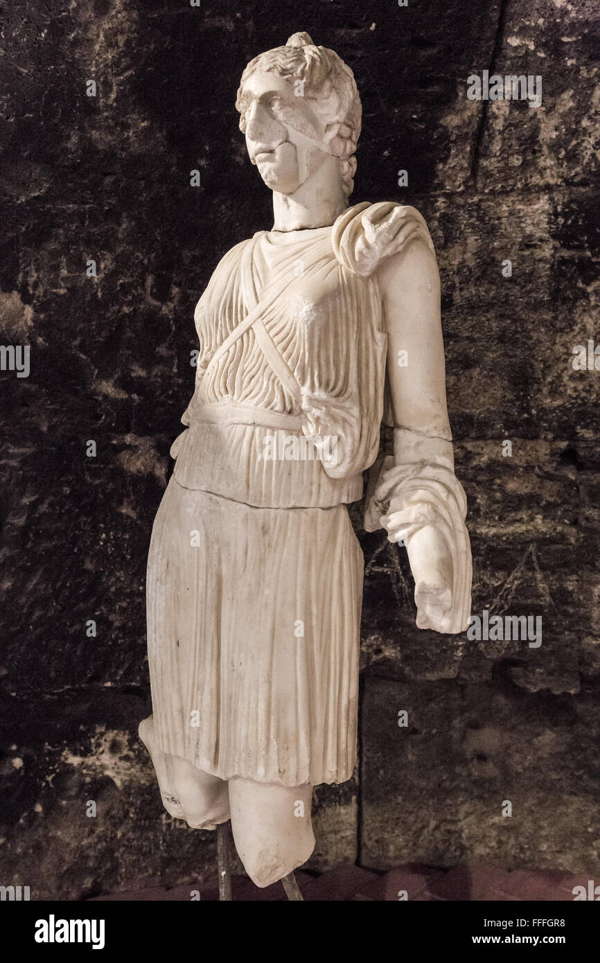 Hellenistic sculpture in archaeology museum, Pamukkale, Hierapolis