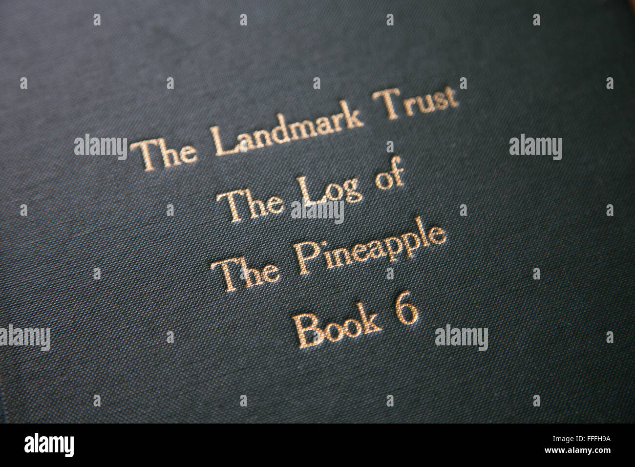 The Landmark Trust log of The Pineapple Stock Photo