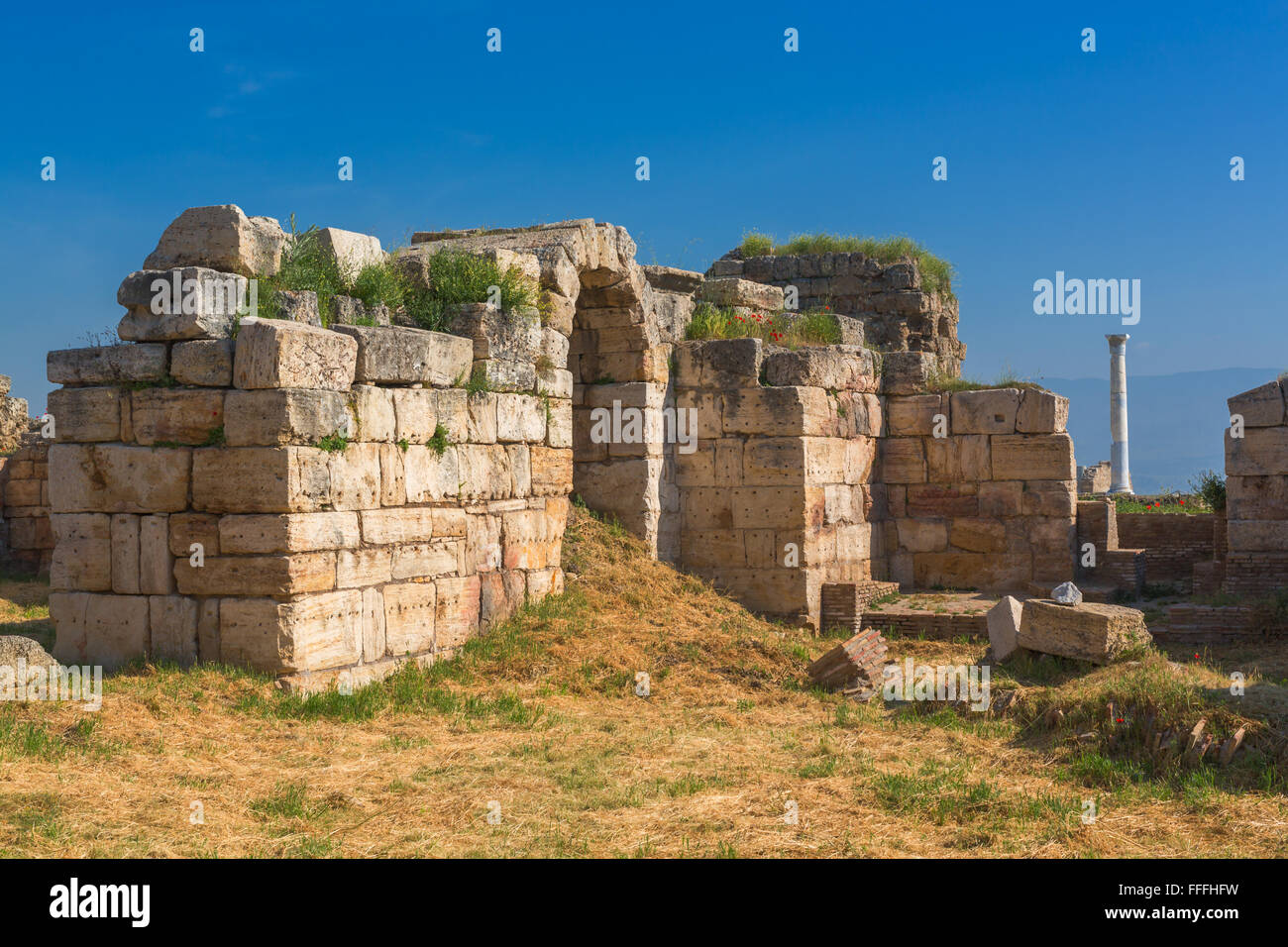 Ruins of ancient Laodicea on the Lycus, Denizli Province, Turkey Stock Photo