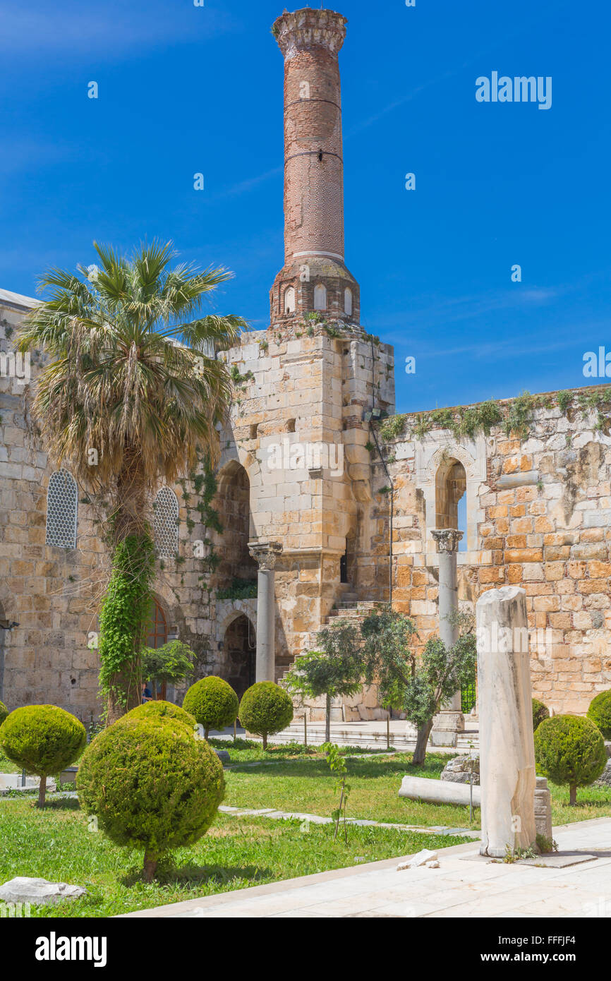 Isa Bey Mosque, Ephesus, Selcuk, Izmir Province, Turkey Stock Photo