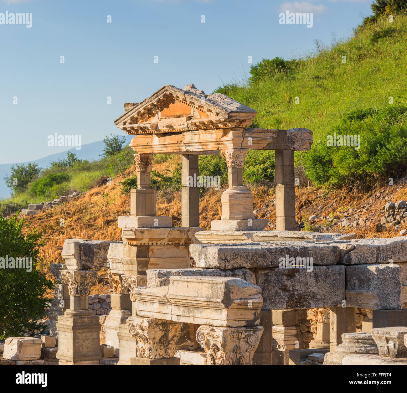 Ruins of ancient Ephesus, Selcuk, Izmir Province, Turkey Stock Photo ...