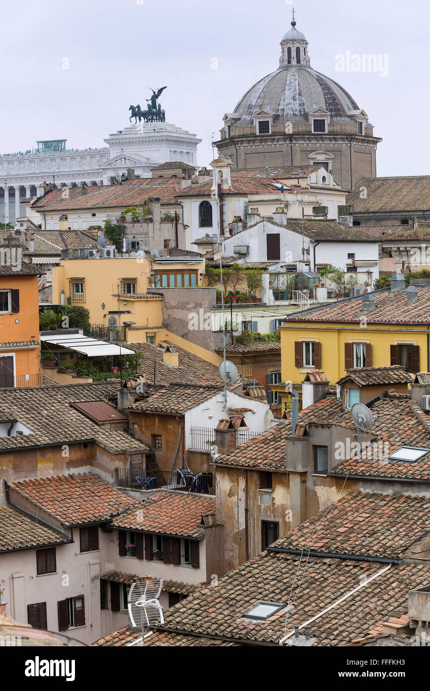 Roman rooftops. Rome, Italy Stock Photo