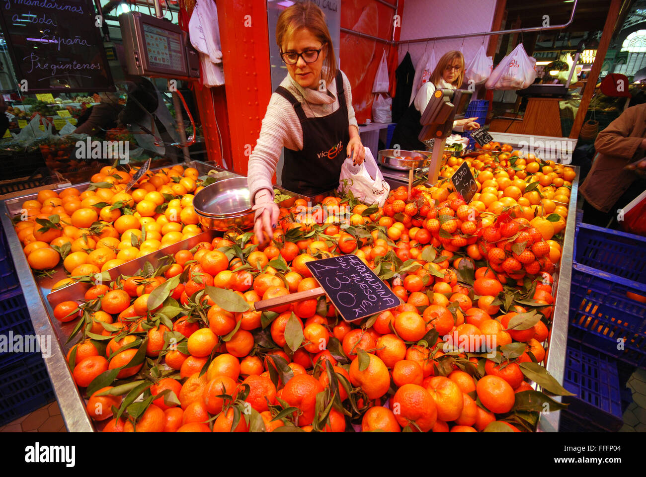 oranges for sale at “Mercado Central” Valencia Spain Stock Photo Alamy