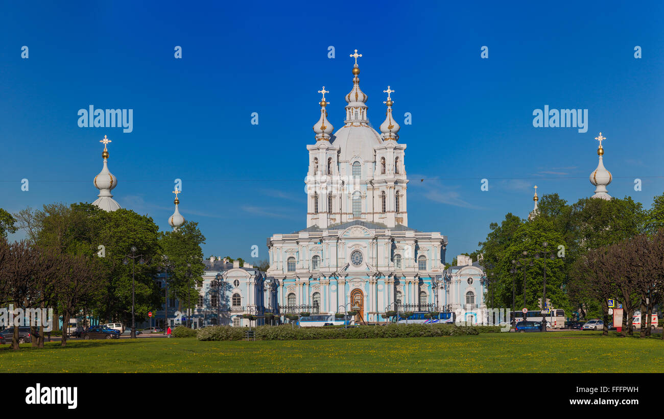 Smolny Cathedral, Saint Petersburg, Russia Stock Photo - Alamy