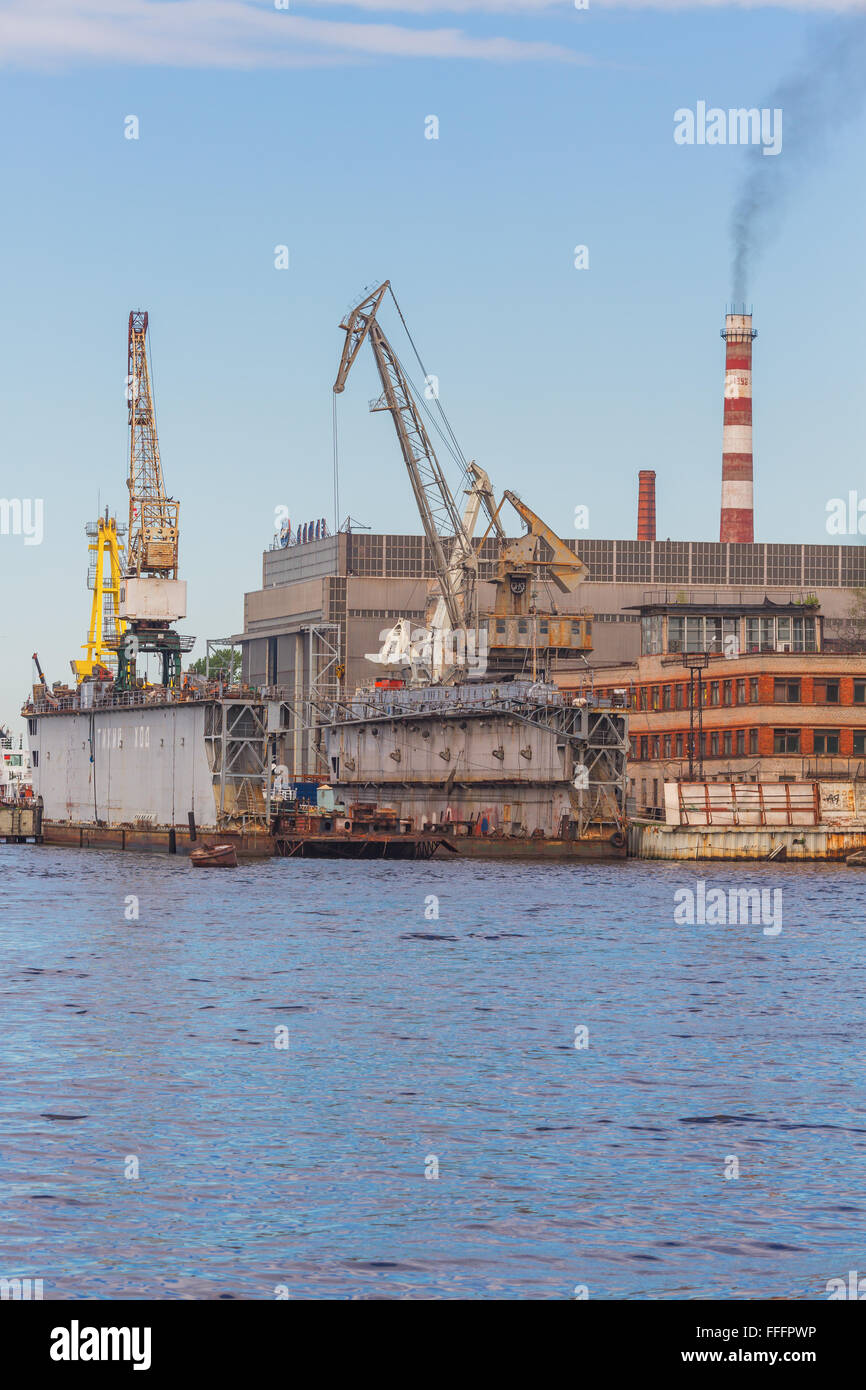 Almaz shipyard, Saint Petersburg, Russia Stock Photo