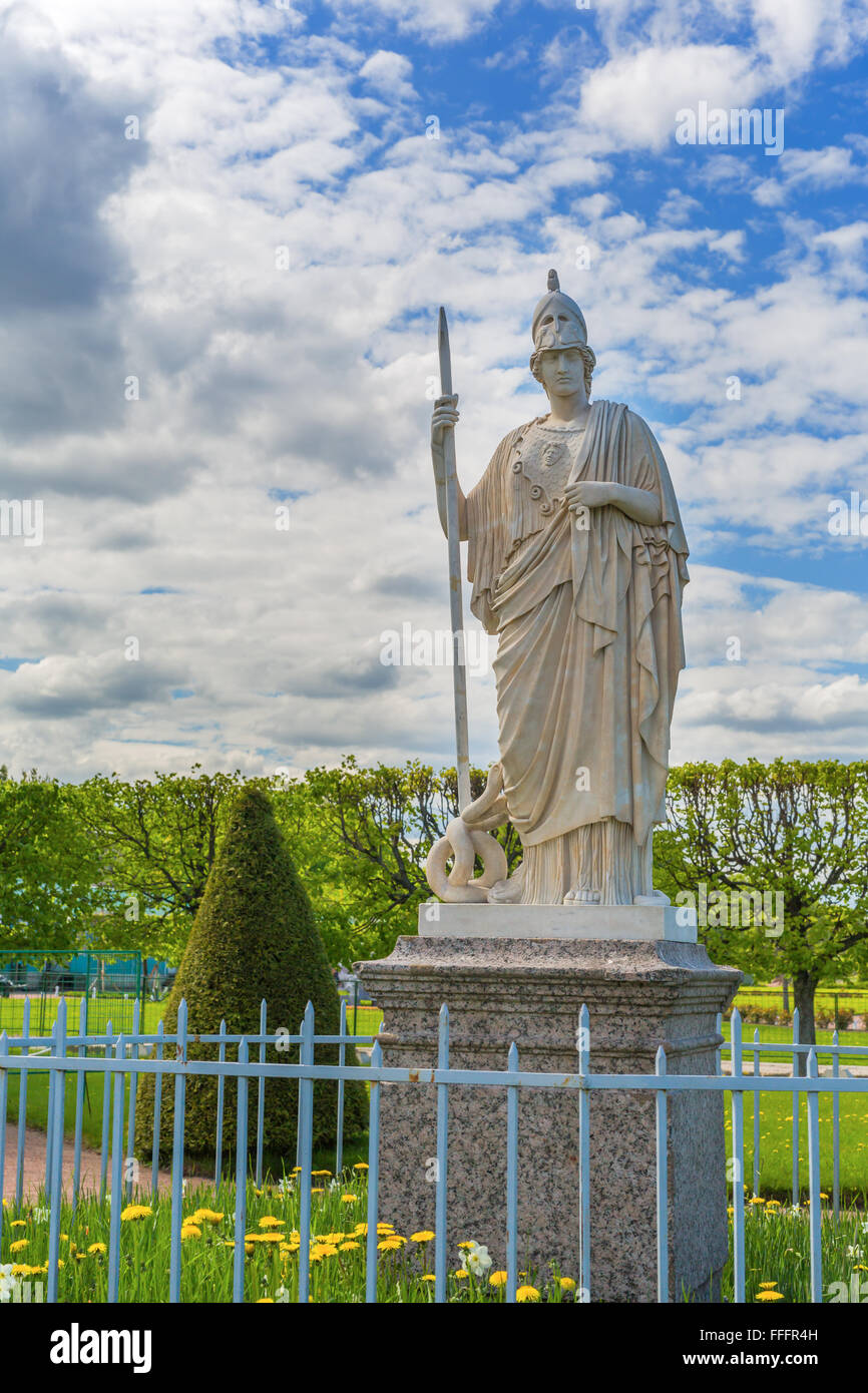 Statue of Athena, Peterhof, Saint Petersburg, Russia Stock Photo