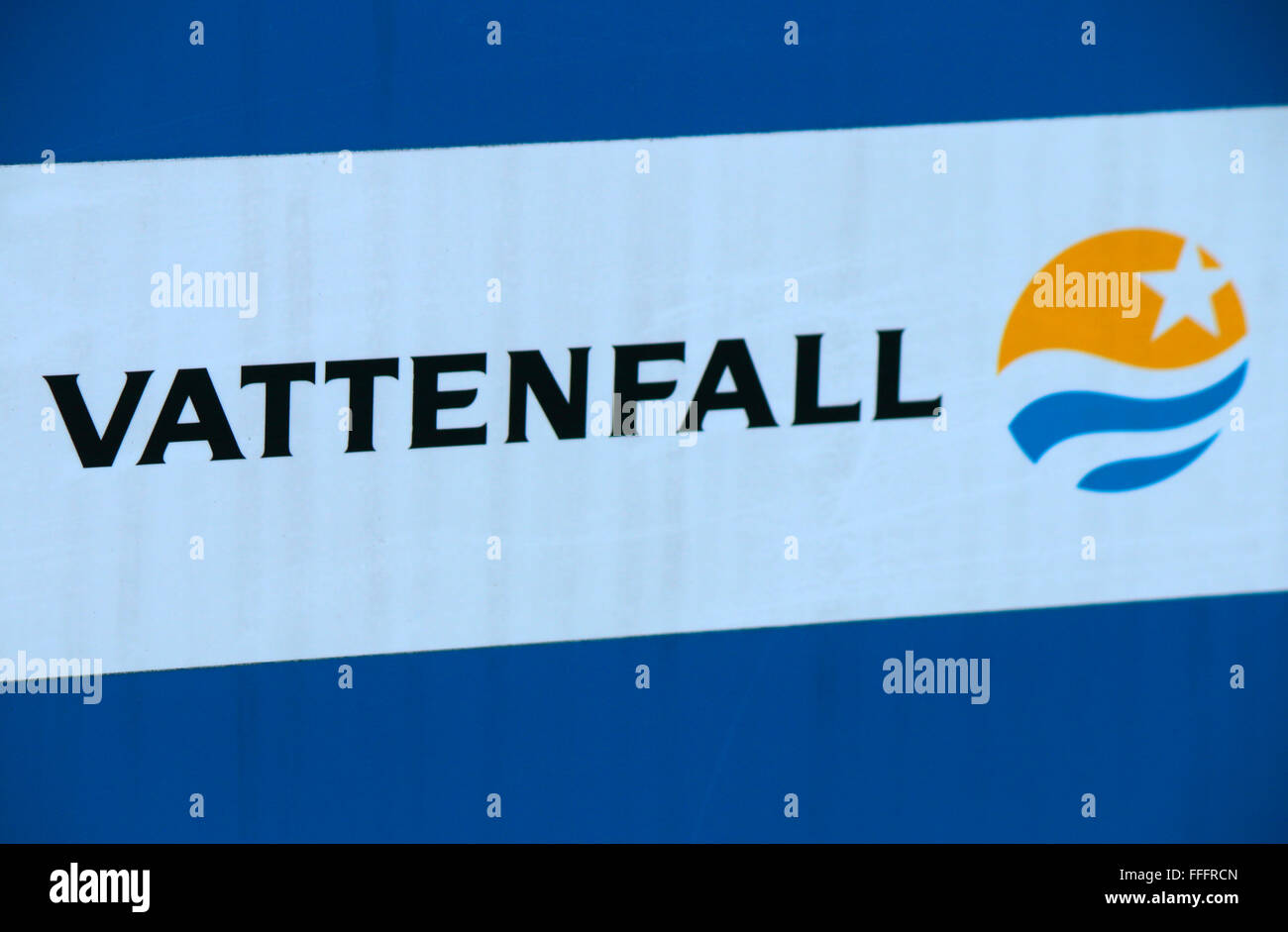 Markennamen: 'Vattenfall', Berlin. Stock Photo
