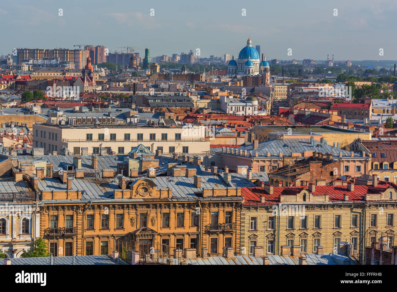 View from the Colonnade of St. Isaac's Cathedral, Saint Petersburg, Russia Stock Photo