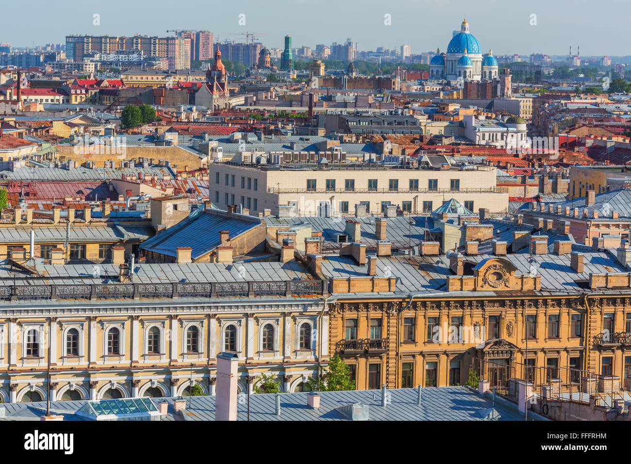 View from the Colonnade of St. Isaac's Cathedral, Saint Petersburg, Russia Stock Photo