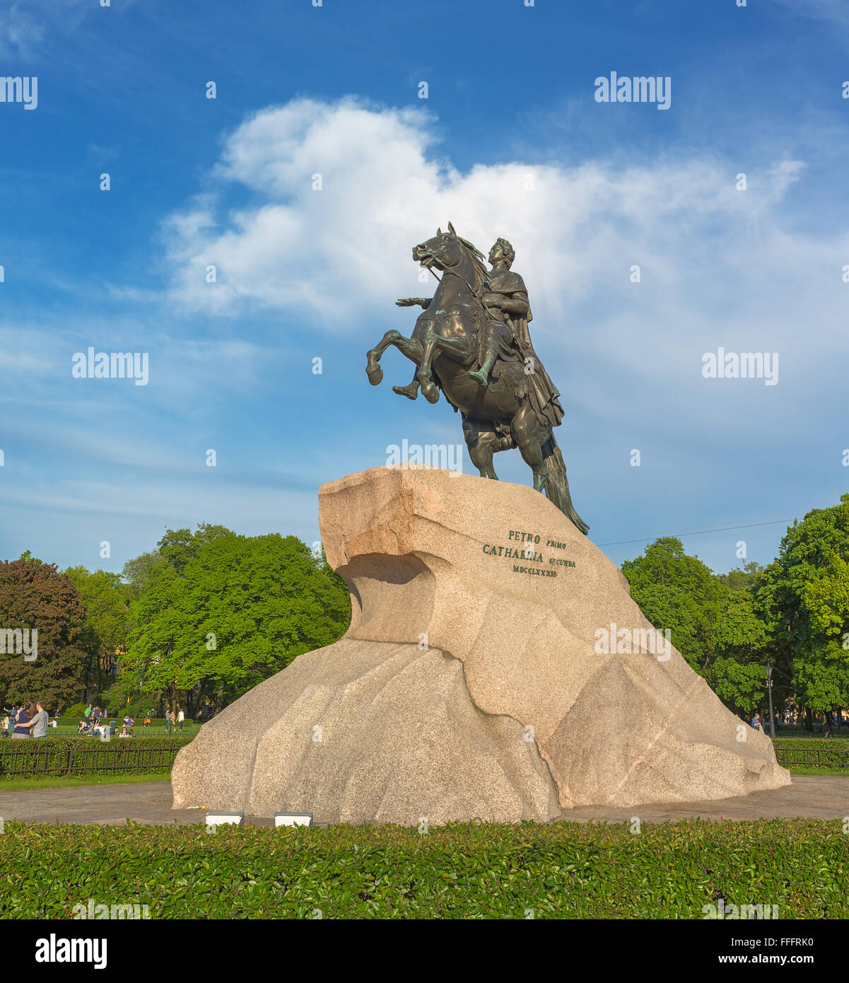 Bronze Horseman, equestrian statue of Peter the Great, Saint Petersburg, Russia Stock Photo