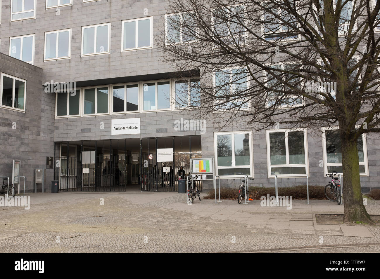 BERLIN, 2 FEBRUARY: The "Ausländerbehörde" (German for foreigners Authority or immigration office) on 2 February 2016 in Berlin. Stock Photo