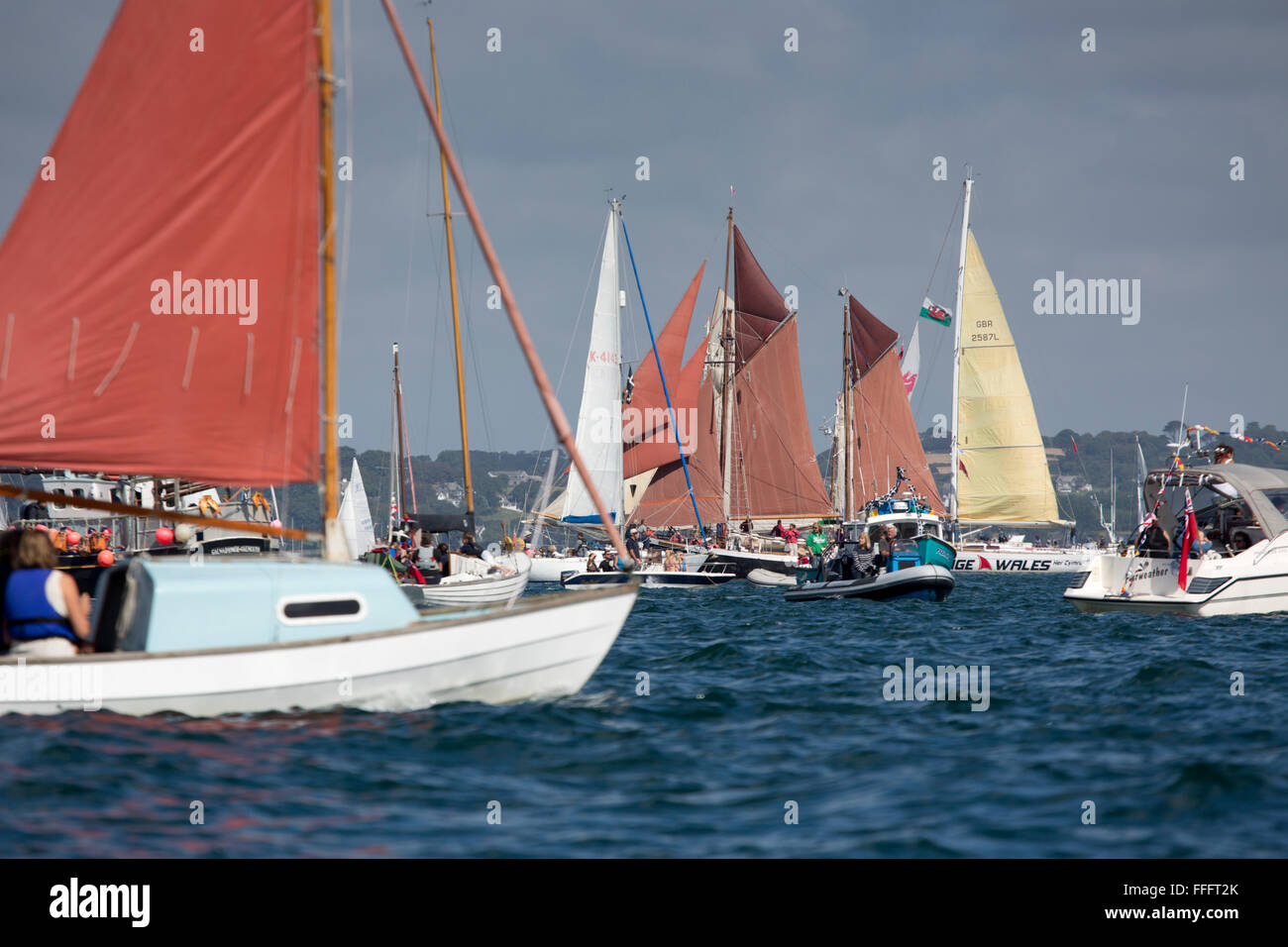 Tall Ships; Regatta; Falmouth 2014 Cornwall; UK Stock Photo