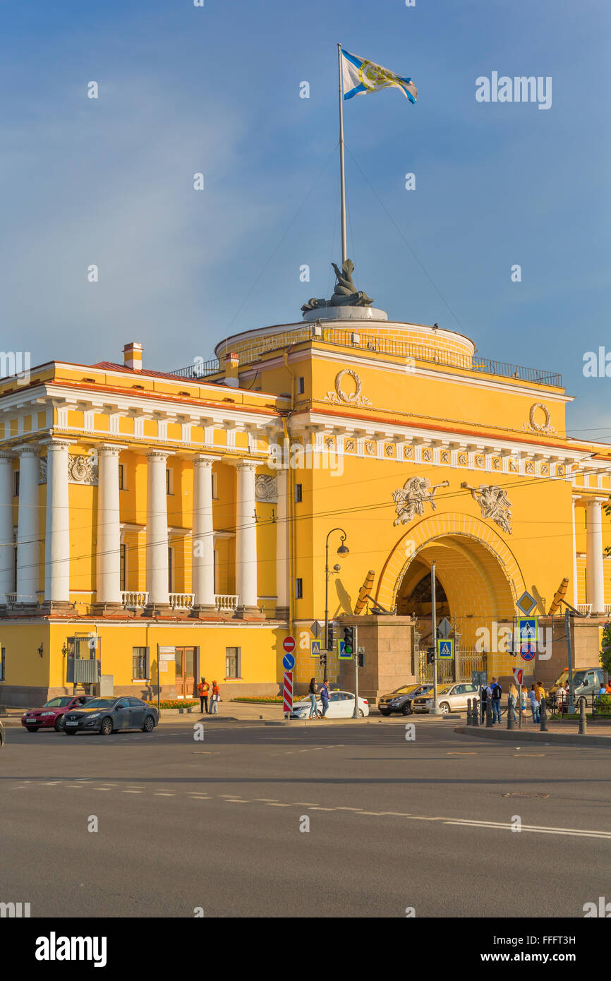 Admiralty Embankment, Saint Petersburg, Russia Stock Photo