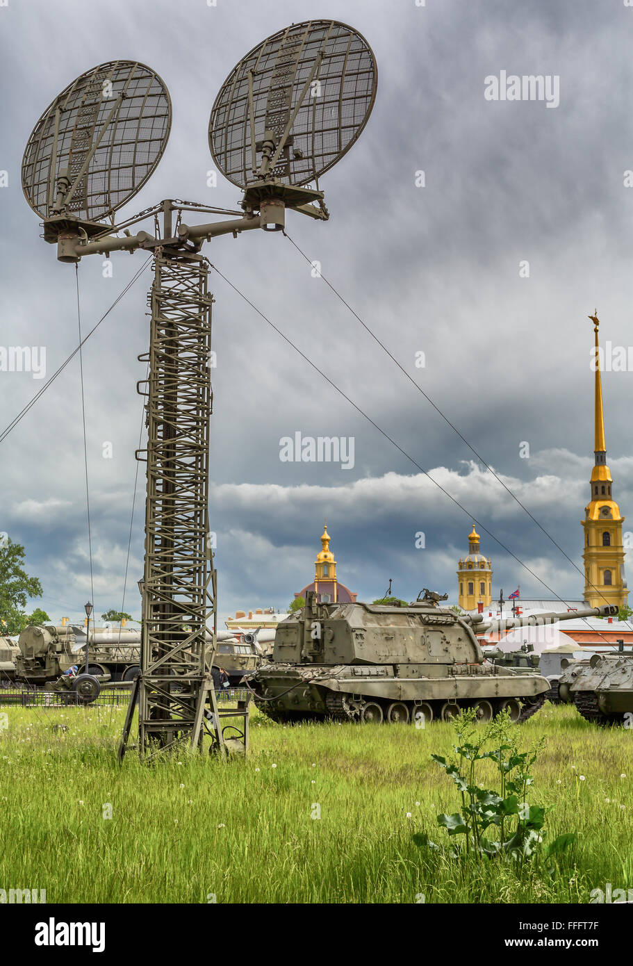 Radar post, Military Historical Museum of Artillery, Engineers and Signal Corps, Saint Petersburg, Russia Stock Photo