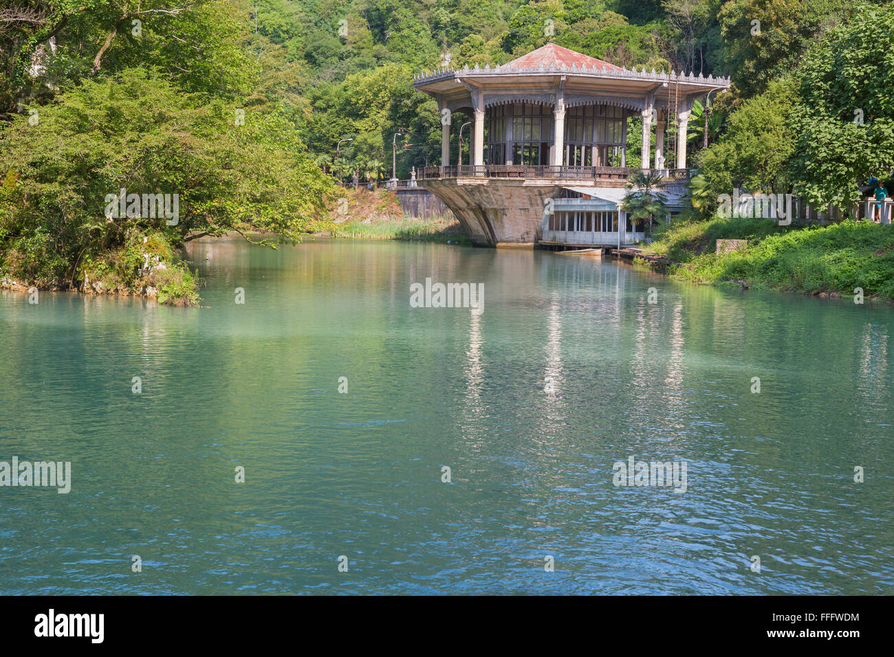 Lake in the park, New Athos, Abkhazia, Georgia Stock Photo
