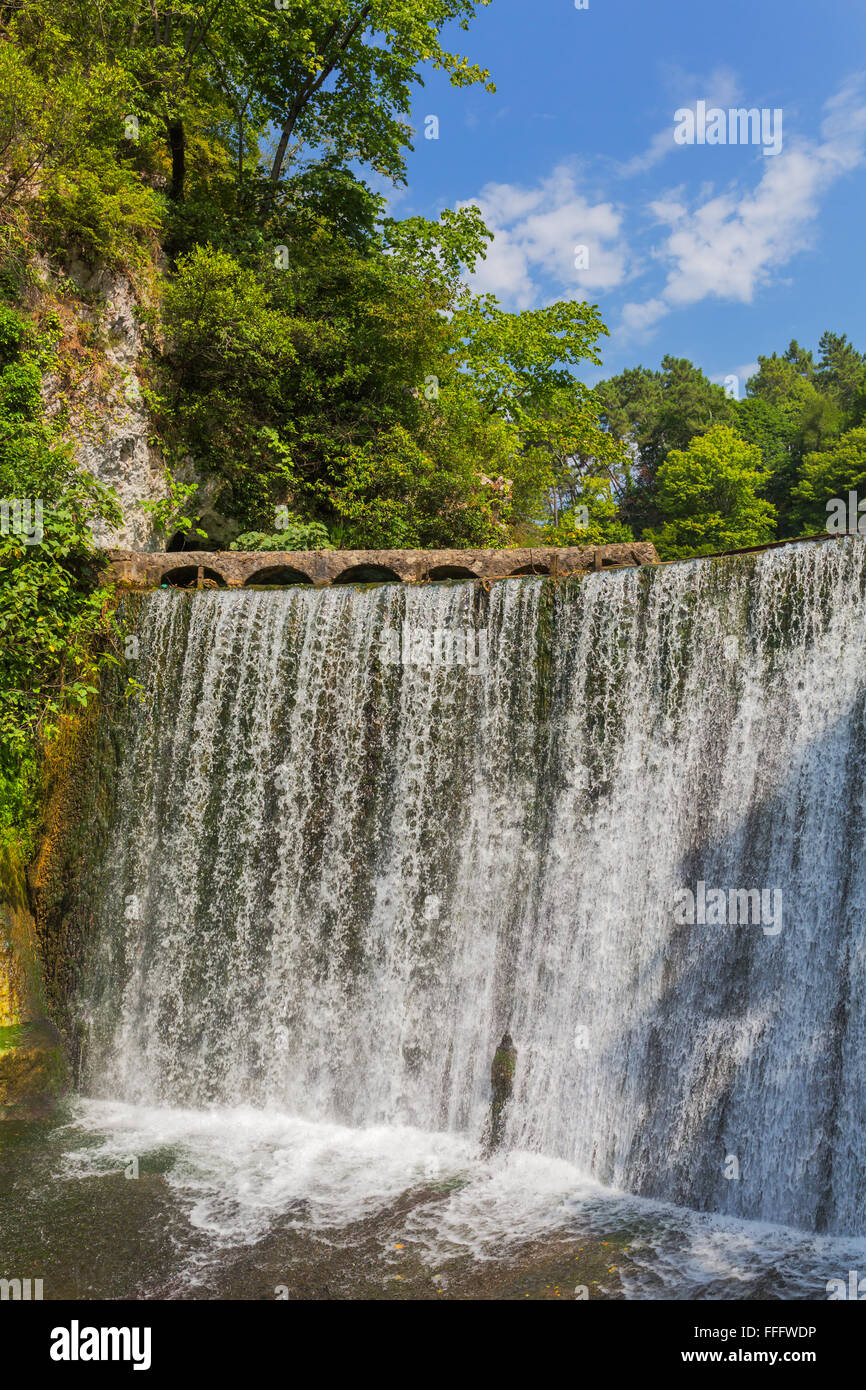 Waterfall in the park, New Athos, Abkhazia, Georgia Stock Photo