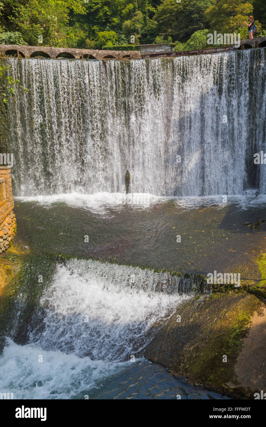 Waterfall in the park, New Athos, Abkhazia, Georgia Stock Photo