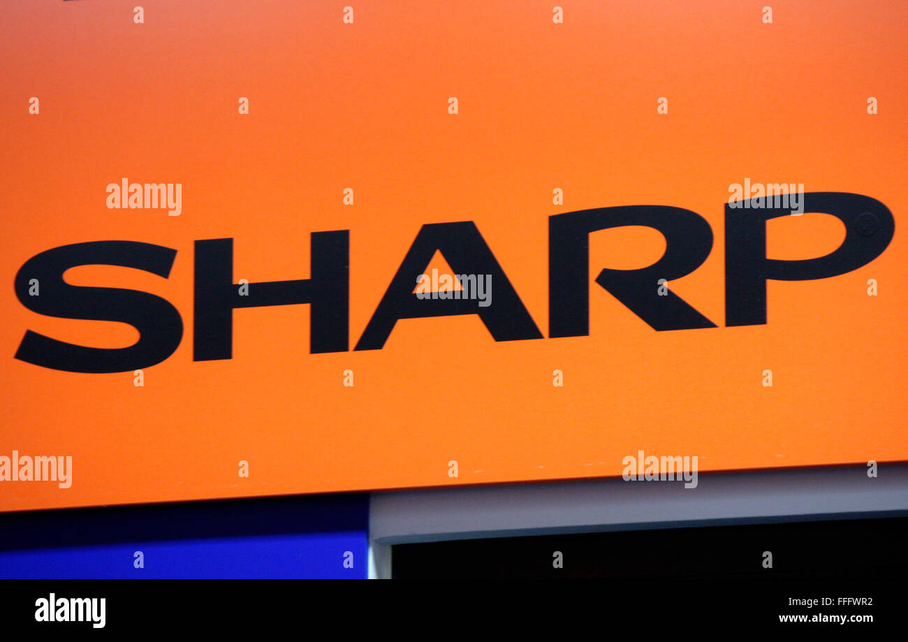 Markenname: 'Sharp', Dezember 2013, Berlin. Stock Photo