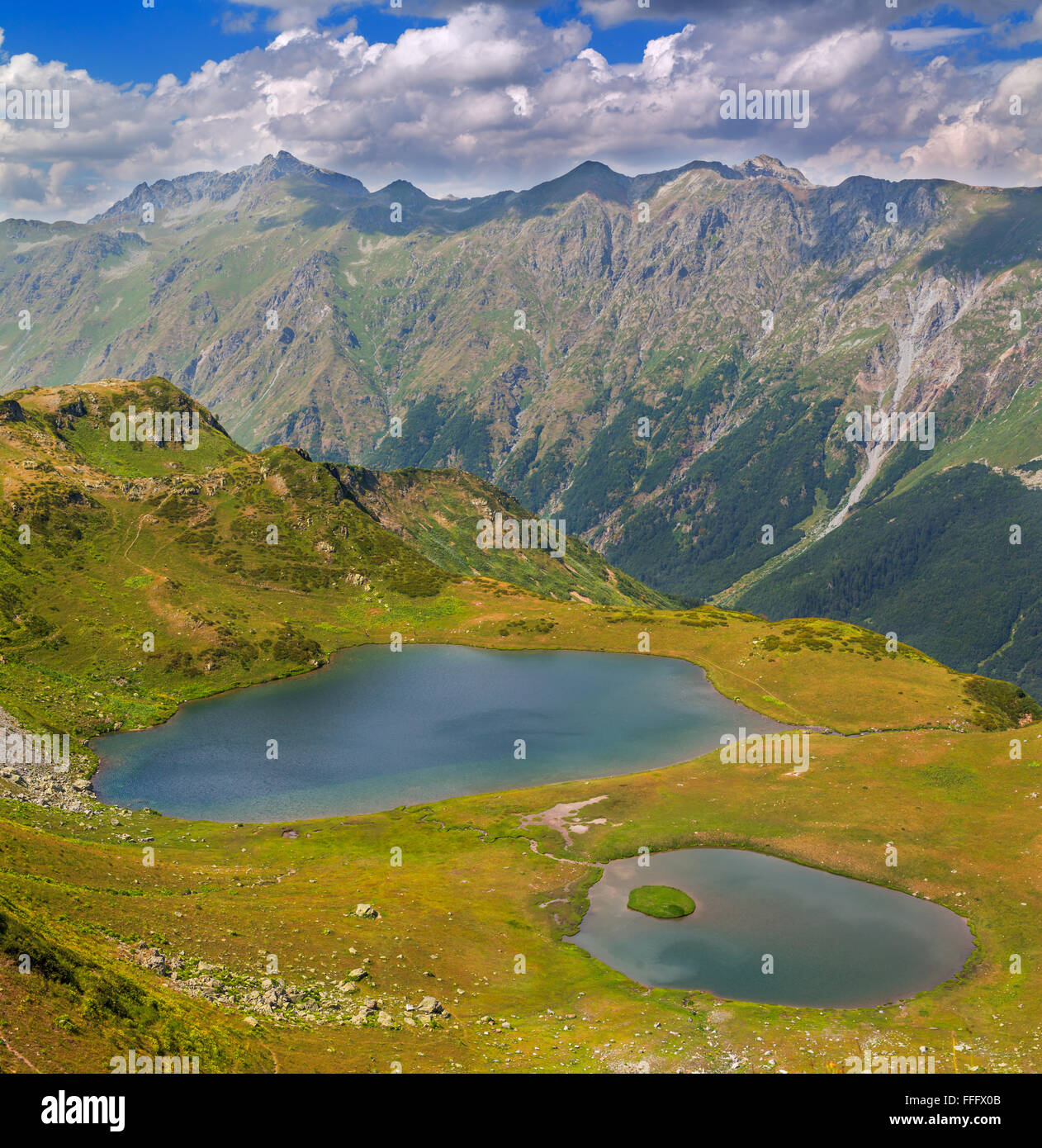 Valley of seven lakes, Caucasus mountains, Abkhazia, Georgia Stock Photo