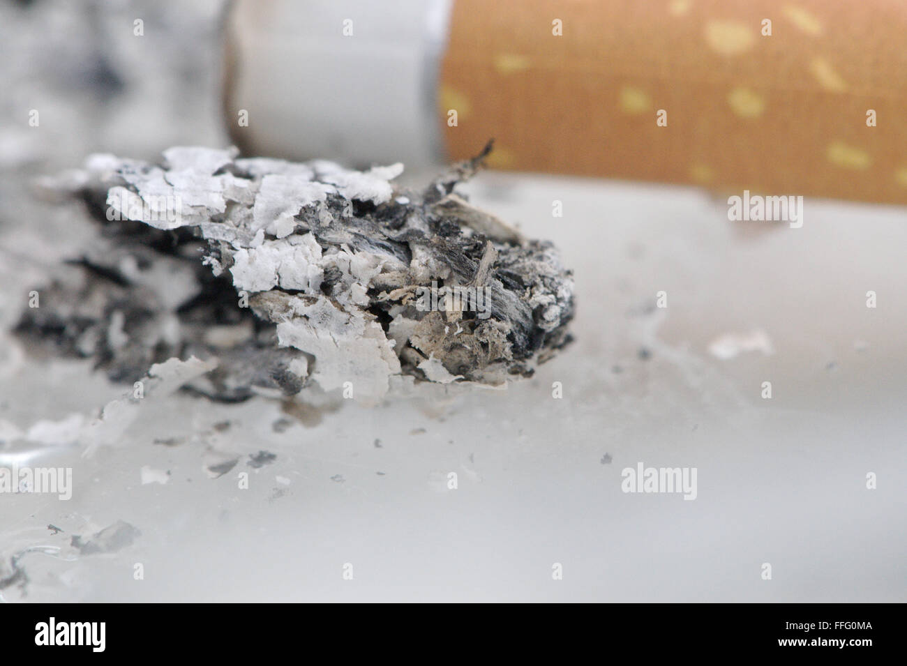 a Cigarette Ash Stock Photo Alamy