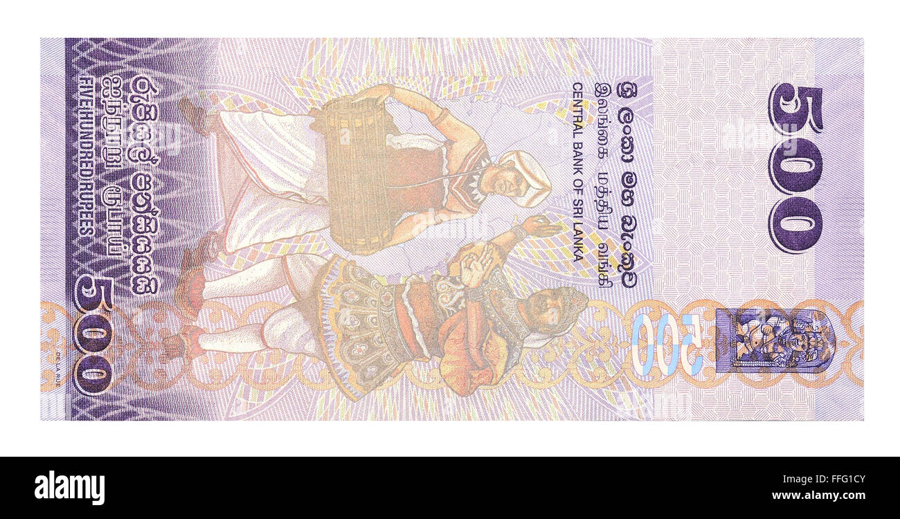 Banknotes 500 Sri Lankan Rupees Stock Photo