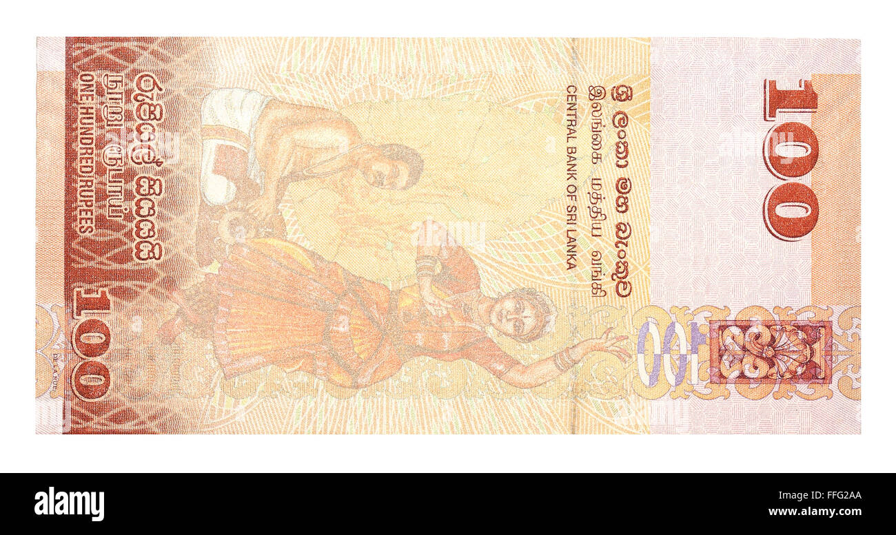 Banknotes 100 Sri Lankan Rupees Stock Photo