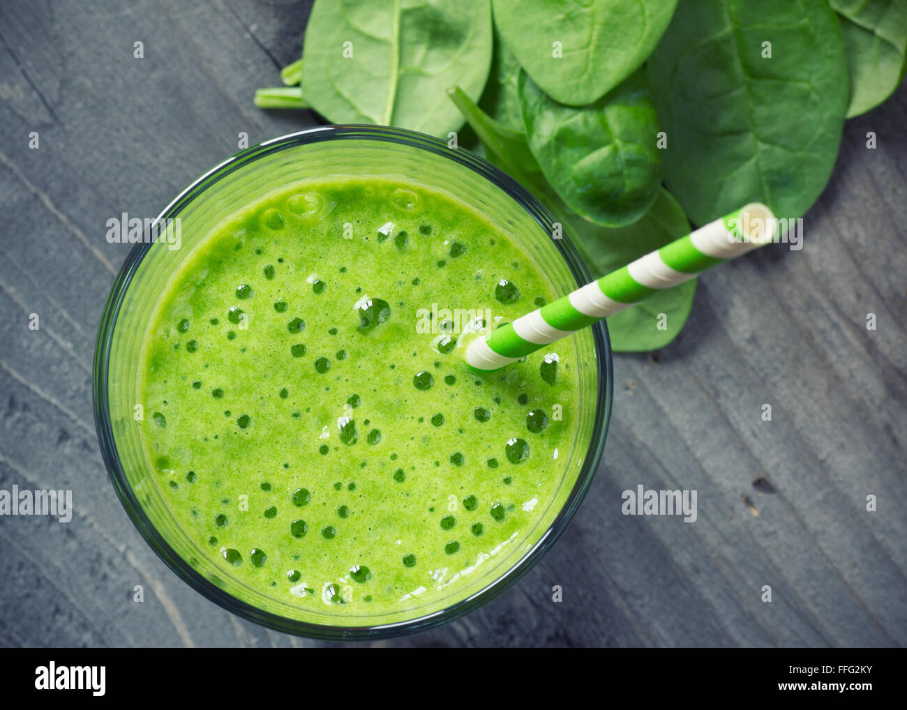 Spinach smoothie Stock Photo