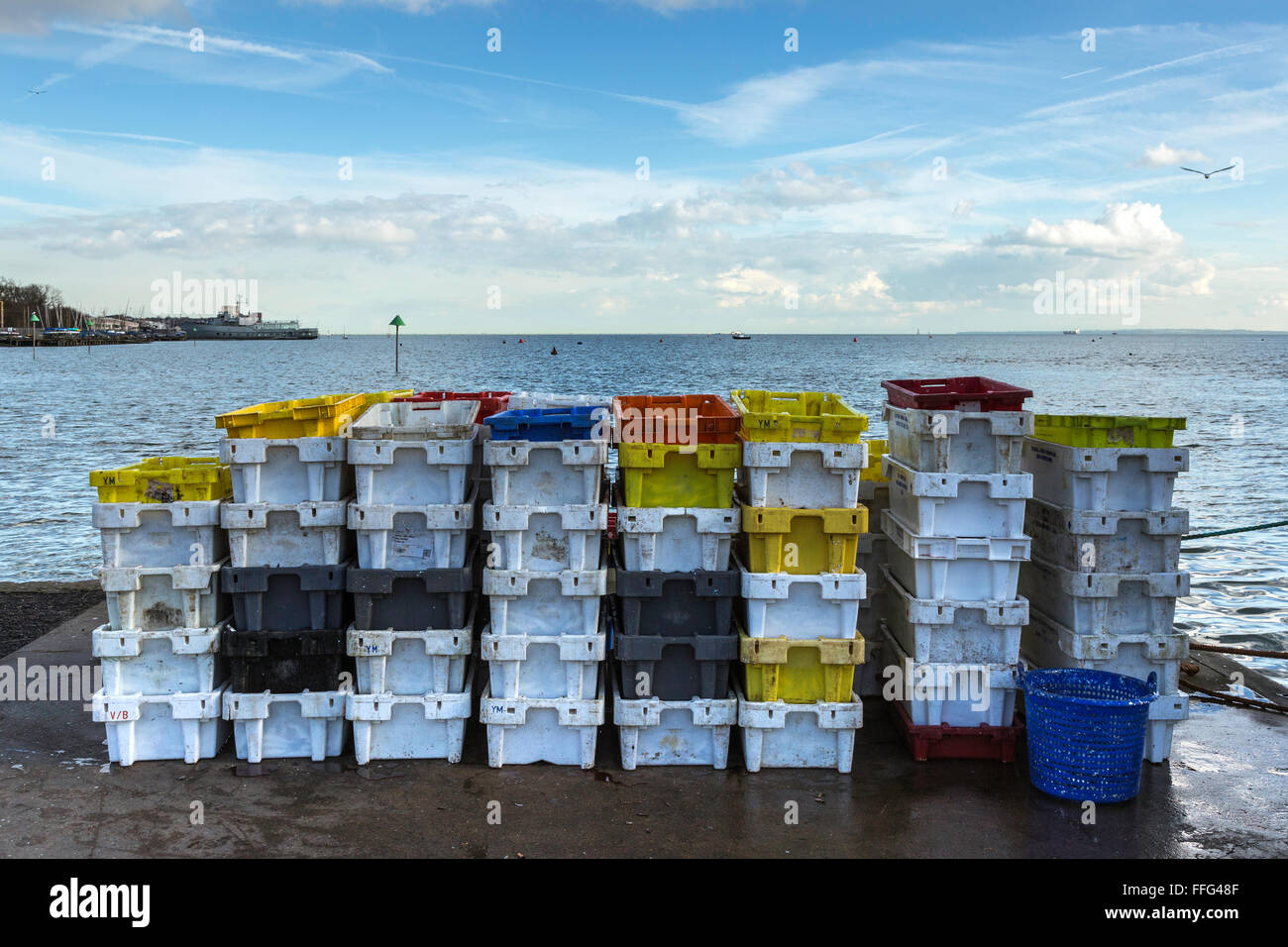 Empty fish boxes hi-res stock photography and images - Alamy
