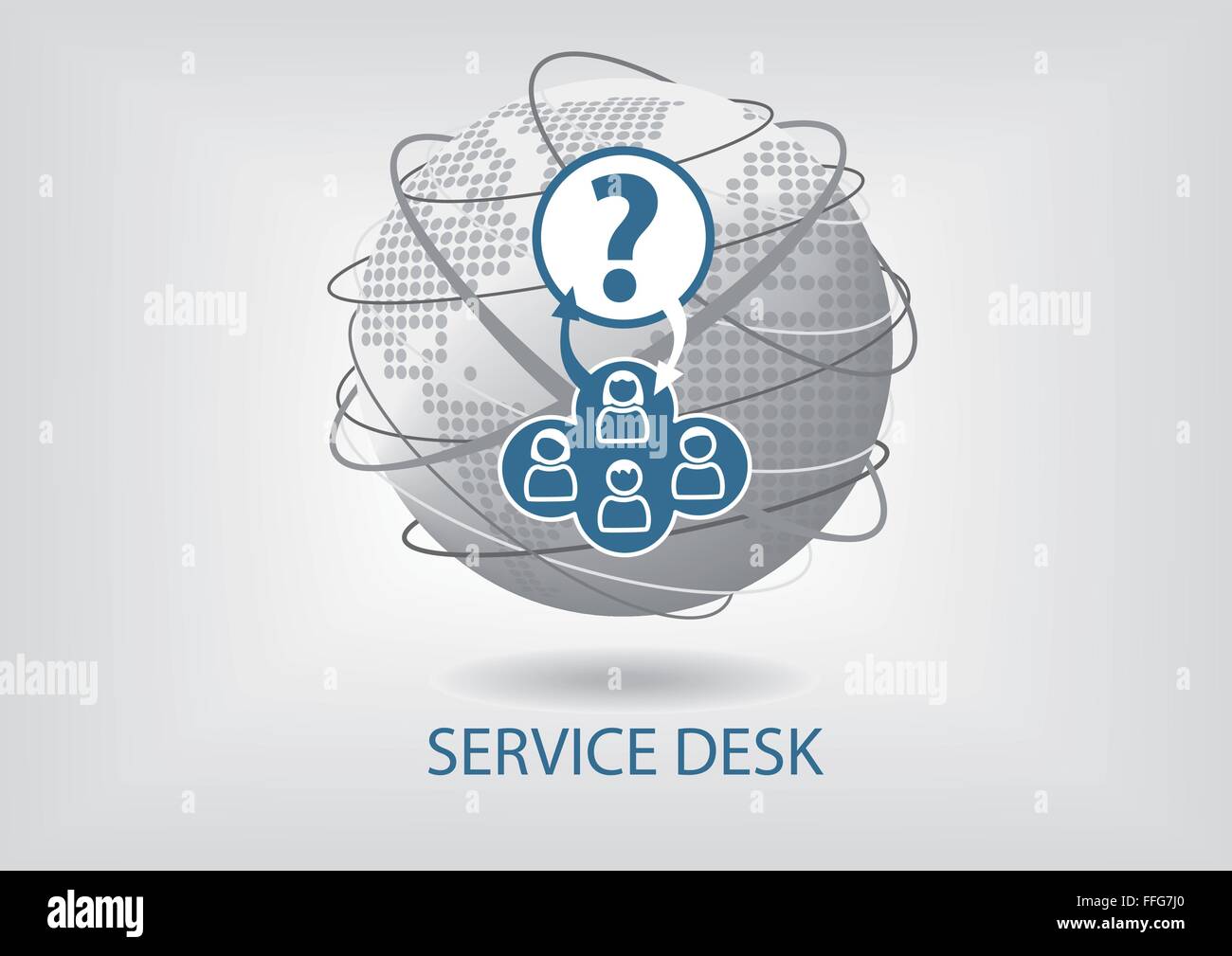 Global Service Desk Concept Vector Icon Stock Vector Art