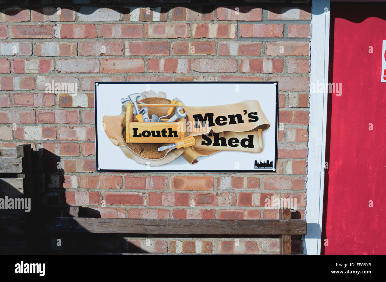 Louth Men's Shed. Stock Photo