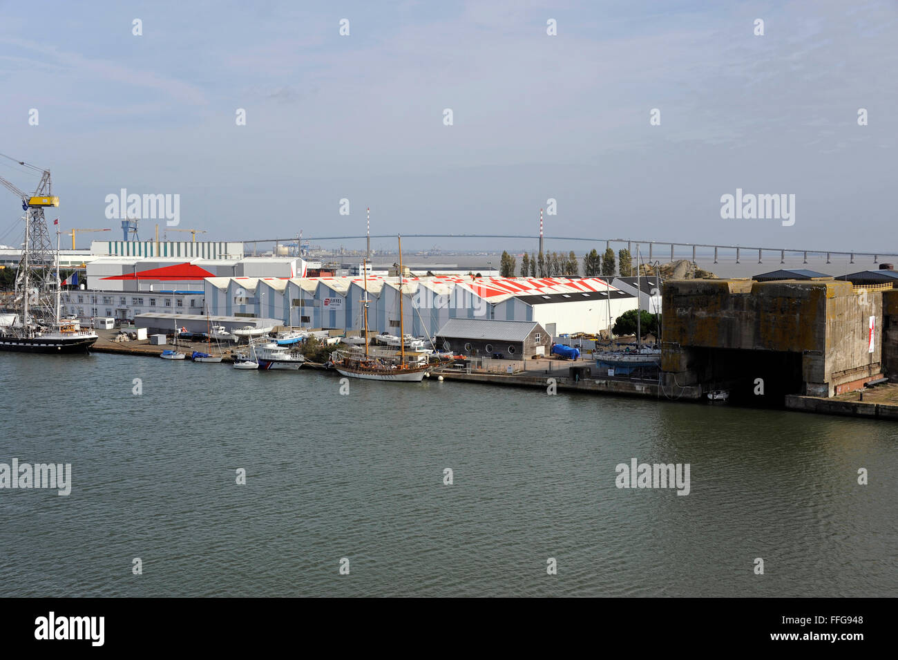 Kriegsmarine SaintNazaire submarine base,Belem and Bora Bora in bassin
