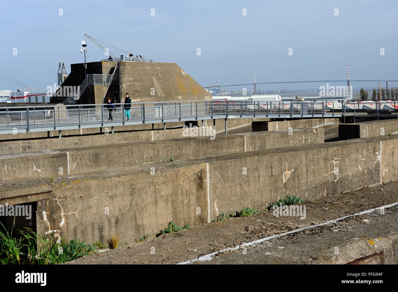 Roof of Kriegsmarine SaintNazaire submarine base,LoireAtlantique,Pays