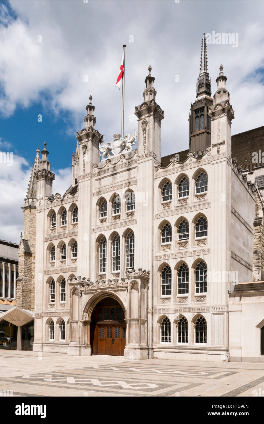 The Guildhall built between 1411 and 1440 in the City of London, United ...