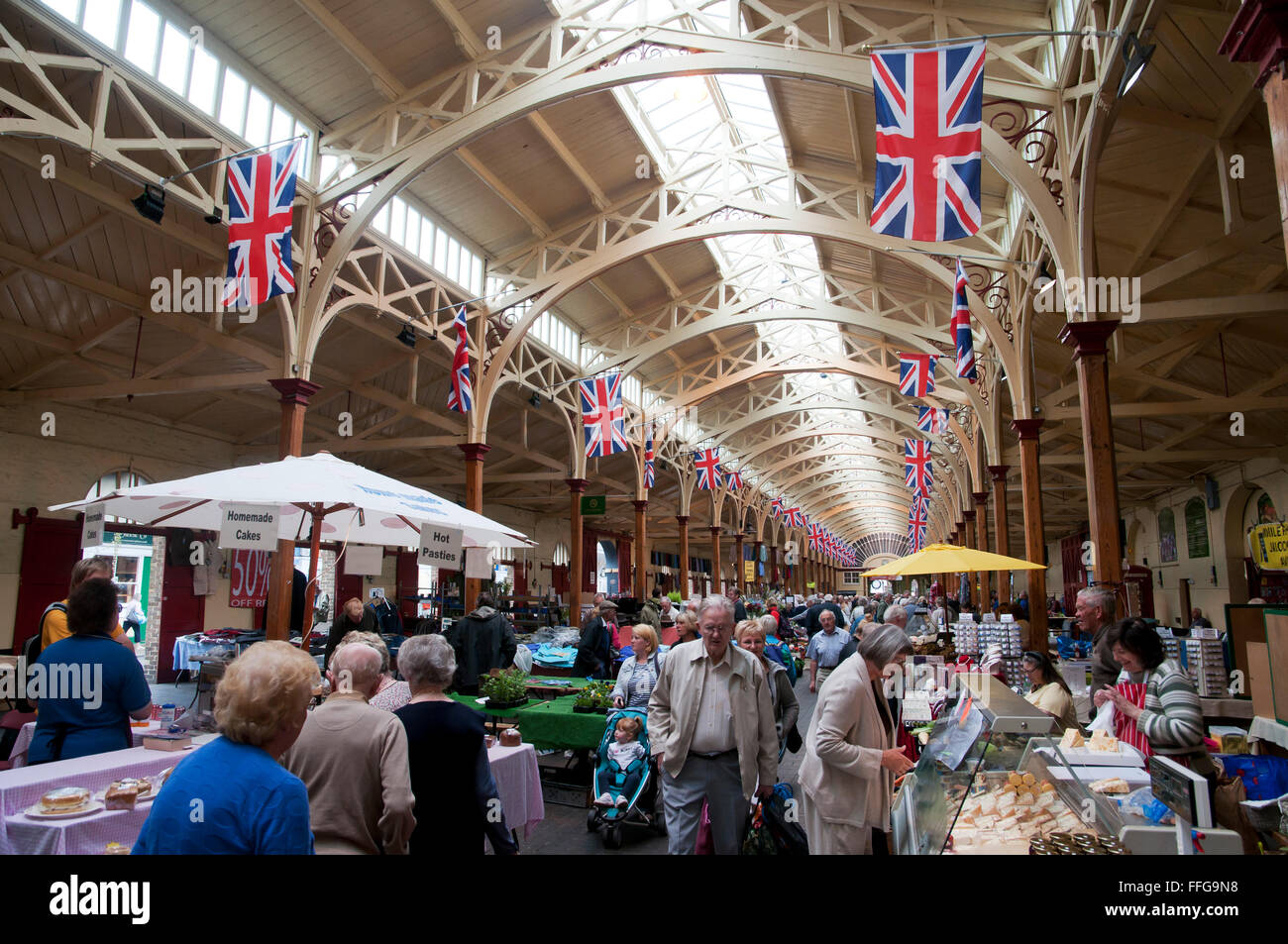 Interior Pannier Market  Barnstaple  Devon England  UK Europe Stock Photo