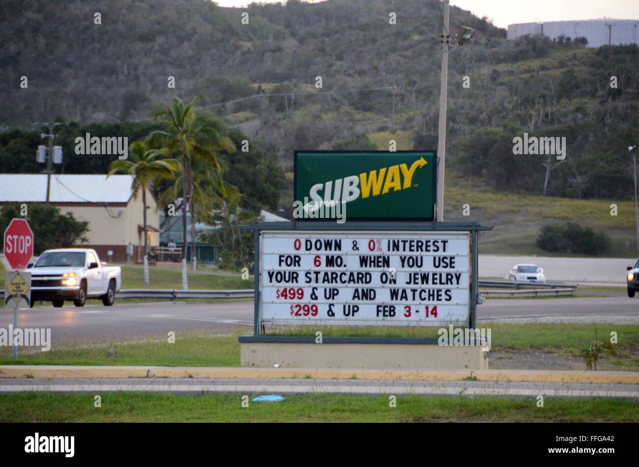 subway sign guantanamo bay cuba gtmo Stock Photo 95630866 Alamy