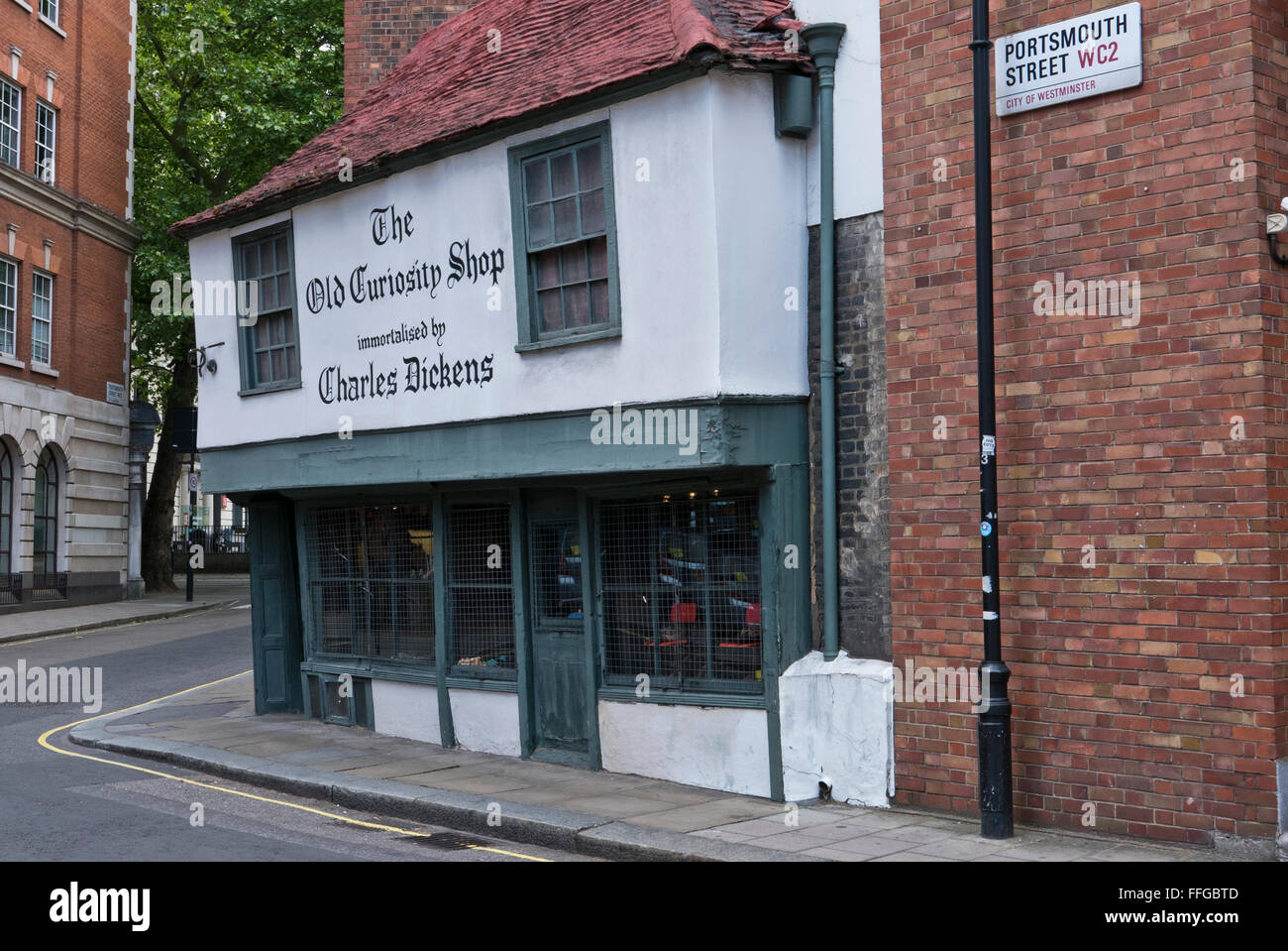 The Old Curiosity Shop features in the novel by Charles Dickens, London, United Kingdom. Stock Photo