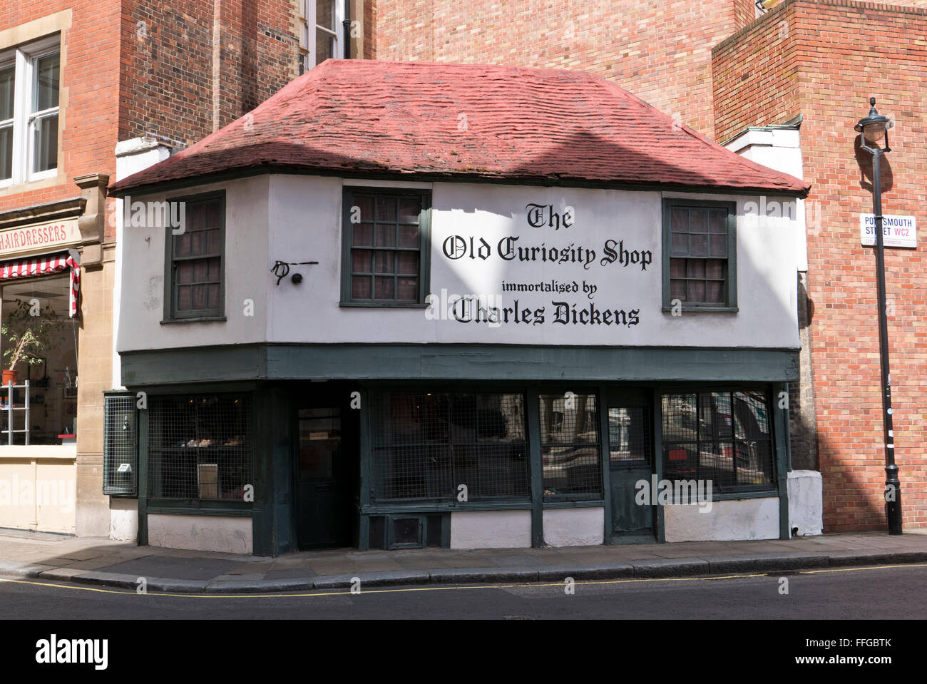 The Old Curiosity Shop features in the novel by Charles Dickens, London, United Kingdom. Stock Photo