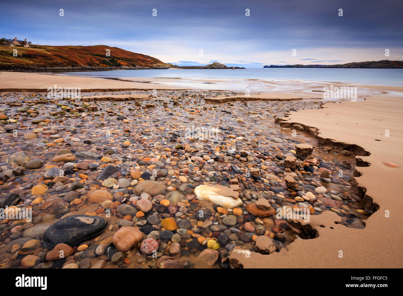 Talmine Beach on the Kyle of Tongue, Scotland Stock Photo