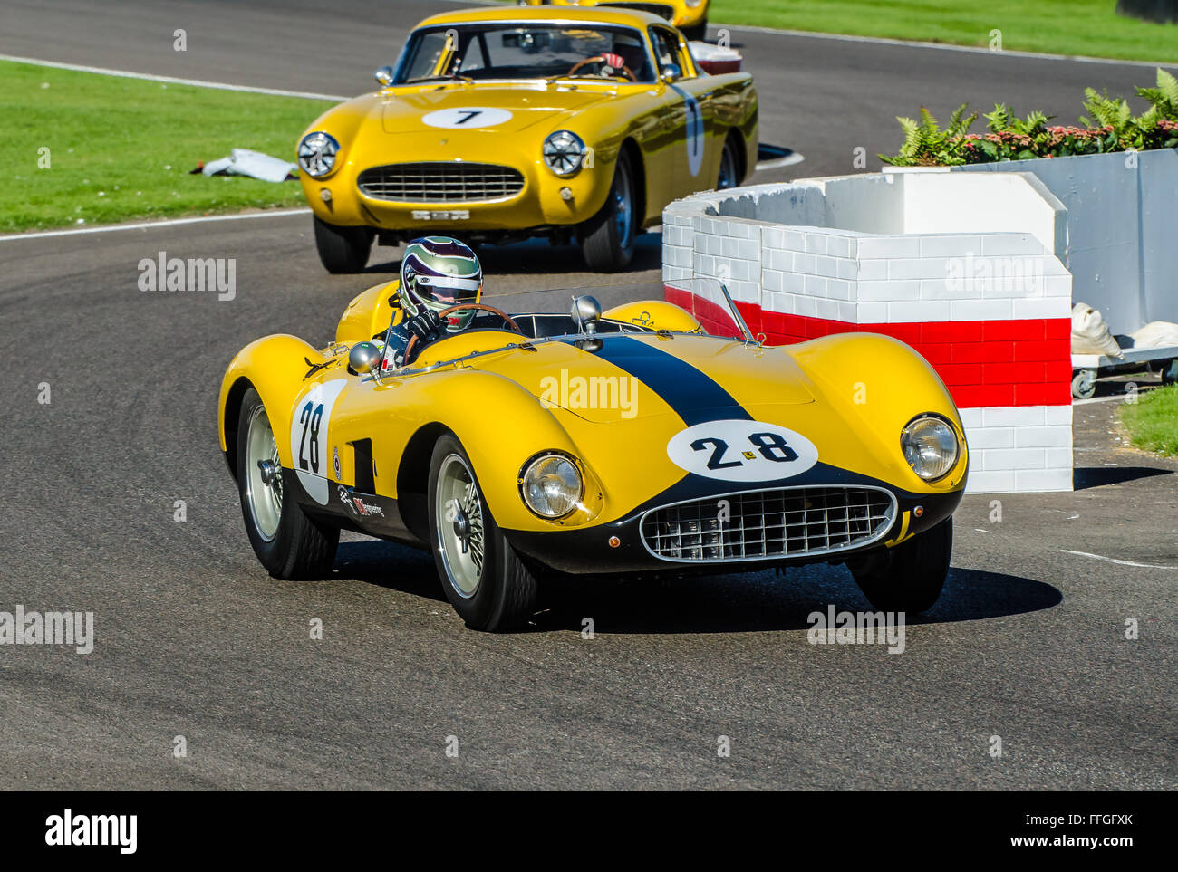 1957 Ferrari 500 TRC is owned by David Cottingham and was raced by James Cottingham at the 2015 Goodwood Revival Stock Photo