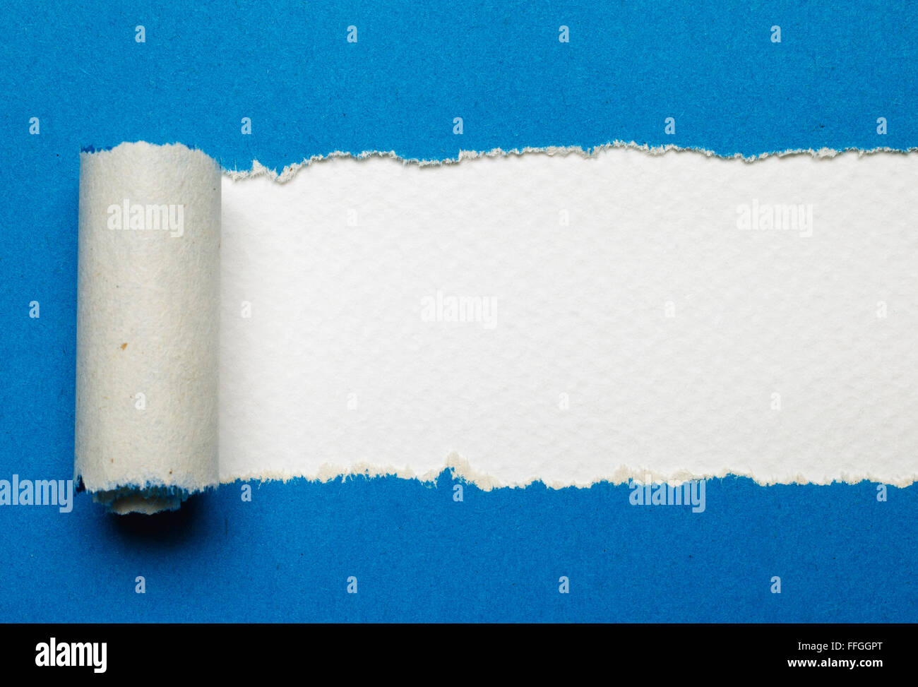 blue paper with whitebackground Stock Photo