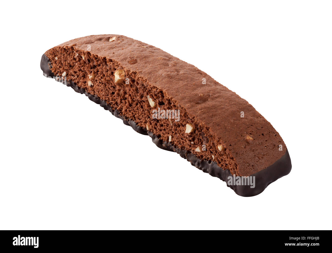 Dark Chocolate Almond Biscotti Stock Photo