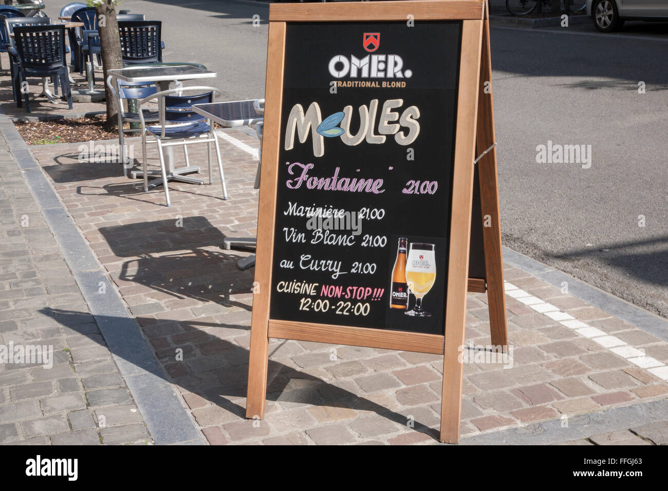 Mussels Food Menu in Brussels, Belgium Stock Photo Alamy